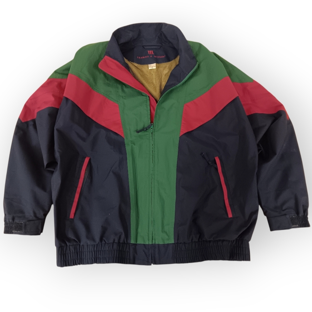 90s Thomas E Wilson Retro Colorblock Windbreaker Jacket - XL